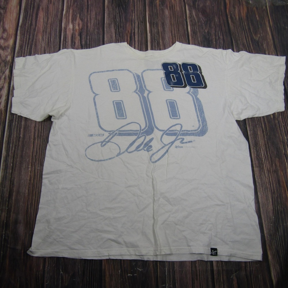 Chase‎ Authentics Dale Jr 88 Shirt Mens 3XL White NASCAR Graphic Racing Tee